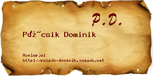 Pócsik Dominik névjegykártya