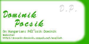 dominik pocsik business card